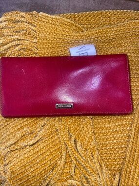 Brahmin Cherry Red Leather Continental Wallet